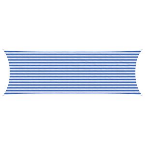 vidaXL Sonnensegel Blau und Wei&szlig; 2 x 6 m HDPE