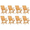 vidaXL Klappst&uuml;hle, 8 St&uuml;ck, 61 x 67 x 90 cm, Massivholz Teak