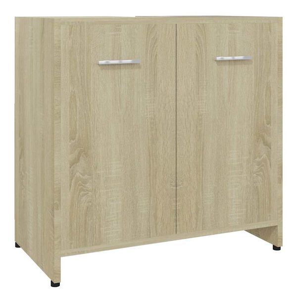 vidaXL Badezimmerschrank Sonoma-Eiche 60x33x61 cm Holzwerkstoff