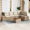 vidaXL Gartensofa-set mit Kissen 6 pcs Beige Poly Rattan