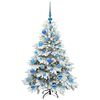 vidaXL Künstlicher Weihnachtsbaum mit 150 LEDs Grün 120 cm PE und PVC