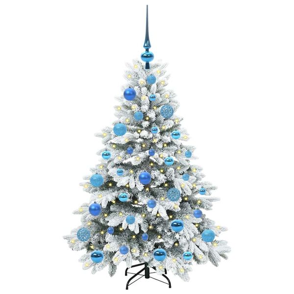 vidaXL Künstlicher Weihnachtsbaum mit 150 LEDs Grün 120 cm PE und PVC