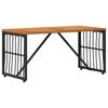 vidaXL Tisch f&uuml;r Outdoor Schwarz 80 x 40 x 40 cm Stahl und Poly Rattan