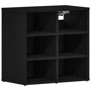 vidaXL Schuhschrank mit Regal Schwarz Eichen-Optik 52 x 30 x 50,5 cm