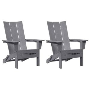 vidaXL Gartenstuhl 2 stk. Hellgrau Polyethylen