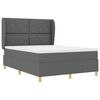 vidaXL Boxspringbett mit Matratze Dunkelgrau 90x190 cm Dunkelgrau