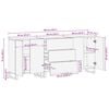 vidaXL Sideboard 3 pcs Braun 180 x 33 x 75 cm Massivholz Mango