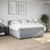 vidaXL Boxspringbett mit Matratze Hellgrau 180x200 cm Stoff