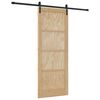 vidaXL Schiebet&uuml;r Natur 83 x 211 cm Massives Kiefernholz