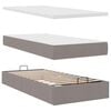 vidaXL Ottomane Bett mit Matratze & LEDs Taupe 90x200 cm Stoff