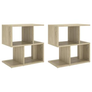 vidaXL Nachttische 2 Stk. Sonoma-Eiche 50x30x51,5 cm Holzwerkstoff