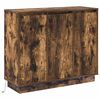 vidaXL LED-Sideboard Ger&auml;ucherte Eiche 90 x 32 x 75 cm Holzwerkstoff