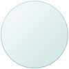 vidaXL Tischplatte aus geh&auml;rtetem Glas rund 80 cm