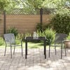 vidaXL Garten Essgruppe 5 pcs Anthrazit Pulverbeschichteter Stahl