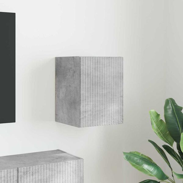 vidaXL TV-Wandschrank Wandmontiert Beton 30 x 31 x 40 cm Holzwerkstoff