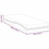 vidaXL Matratze Weiß und Grau 90 x 200 cm Memory Foam