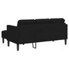 vidaXL Sofa Set mit Kissen 2 pcs Schwarz Polyester
