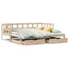 vidaXL Tagesbett Ausziehbar mit Schubladen ohne Matratze 90x200 cm