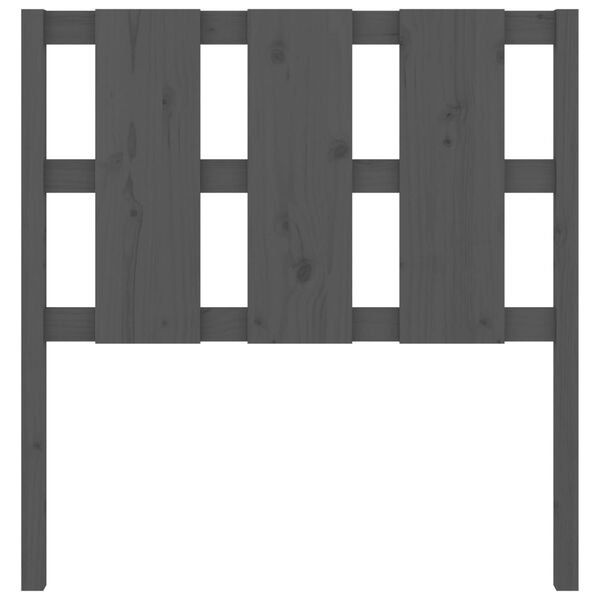 vidaXL Kopfteil Grau 95,5x4x100 cm Massivholz Kiefer