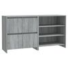 vidaXL 2-tlg. Sideboard Grau Sonoma Holzwerkstoff