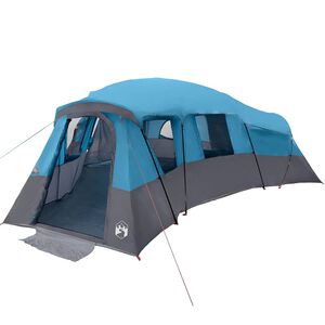 vidaXL Familienzelt mit Dach mit Speicher Blau 762 x 655 x 218 cm Taft