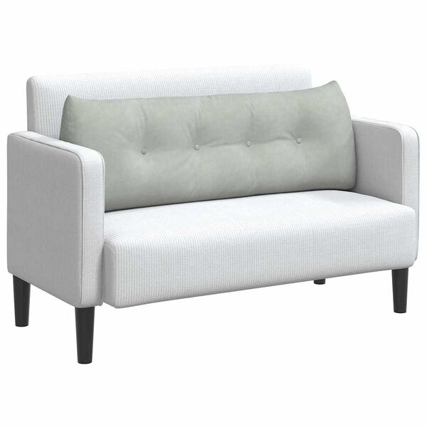 vidaXL R&uuml;cken Kissen Hellgrau 140 x 24 x 50 cm Samt