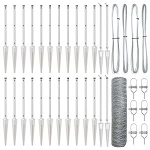 vidaXL Zaunpfosten Silber