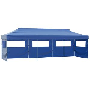 vidaXL Faltzelt Partyzelt Pop-Up mit 5 Seitenw&auml;nden 3 x 9 m Blau