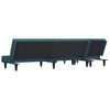 vidaXL Schlafsofa in L-Form Blau 255x140x70 cm Samt