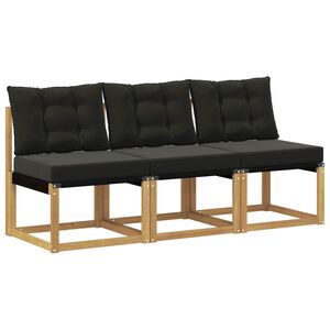 vidaXL 3 St&uuml;ck Outdoor Mittelsofa