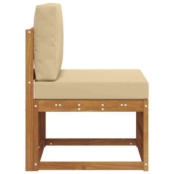 vidaXL Outdoor Mittelsofa Massivholz Akazie Natur