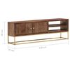 vidaXL TV-Schrank 138x30x46 cm Massivholz Mango