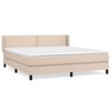 vidaXL Boxspringbett Matratze Cappuccino-Braun 160x200 cm Kunstleder