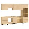 vidaXL Schrank mit Regal SKI 9 pcs Honigbraun Massives Kiefernholz
