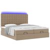 vidaXL Ottoman-Bett mit Matratzen & LEDs Cappuccino-Braun 180x200cm