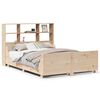 vidaXL Massivholzbett mit Regal ohne Matratze 140x190 cm Massivholz