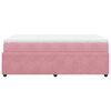 vidaXL Boxspringbett mit Matratze Rosa 120x200 cm Samt