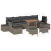 vidaXL Gartensofa-set mit Kissen 10 pcs Grau Poly-Rattan