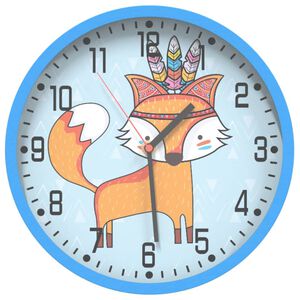 vidaXL Wanduhr Blau &Oslash;25,5 cm Polystyren und Glas