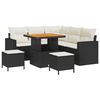 vidaXL Gartensofa-set 8 stk. Schwarz Poly-Rattan