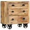 vidaXL Seitenschrank Braun 70 x 38 x 63 cm Massivholz Mango