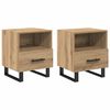 vidaXL Nachttisch 2 Stk. Artisan-Eiche 40 x 35 x 47,5 cm Holzwerkstoff