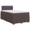 vidaXL Boxspringbett mit Matratze Dunkelbraun 120 x 200 cm Stoff