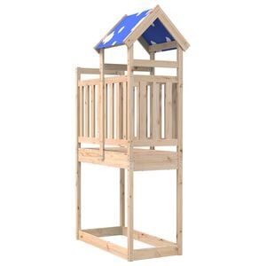 vidaXL Spielturm Braun 52,5 x 110,5 x 215 cm Massives Kiefernholz