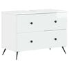 vidaXL Waschbeckenschrank BREDA Hochglanz Wei&szlig; 82 x 41 x 59 cm