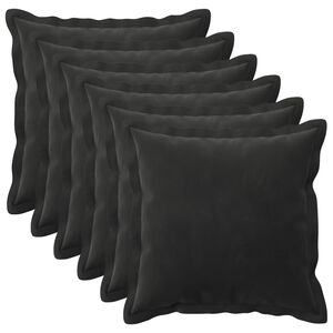 vidaXL Kissen mit Kissen HOUTEN 6 Stk. Schwarz Samt
