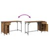 vidaXL Computertisch Altholz 131 x 48 x 75 cm Holzwerkstoff
