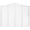 vidaXL Gabionen mit Hochbogen 12Stk. 200x30x140/160cm Verzinktes Eisen