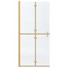 vidaXL Walk-in Duschwand Gold 90 x 6.5 x 190 cm Energiesparendes Glas