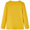 Kinder-Langarmshirt Dunkles Ocker 128